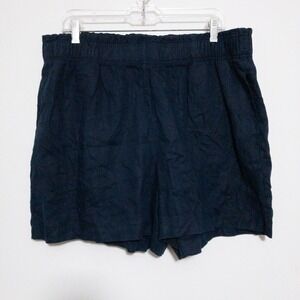 Quince 100% Linen Shorts Womens XL Blue Sustainable Minimalist New
